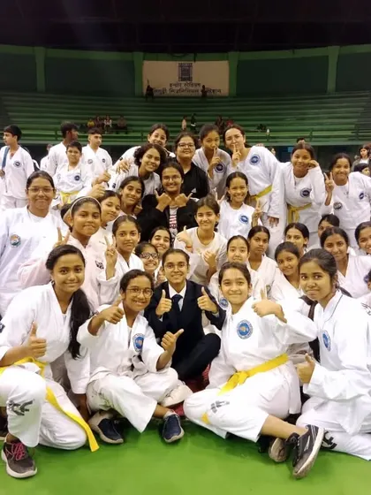Another happy group photo of our female competitors, a testament to the empowering environment we cultivate.