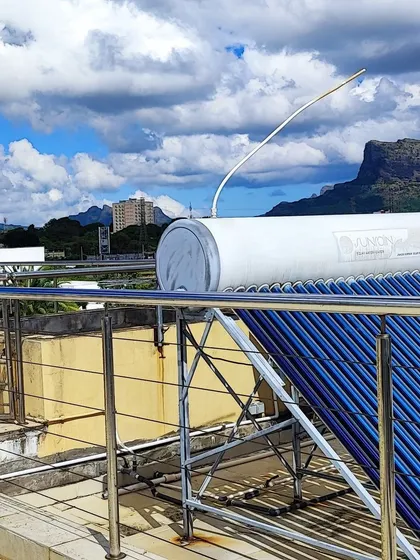 The rooftop view after completing our Vaastu corrections. Even elements like water heaters and solar panels are considered in our analysis to ensure a completely harmonious energy field.