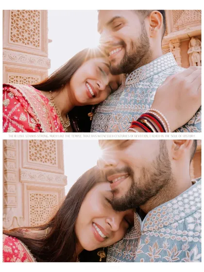 A diptych of a tender embrace, with the sun creating a beautiful flare that adds to the romance of the moment.