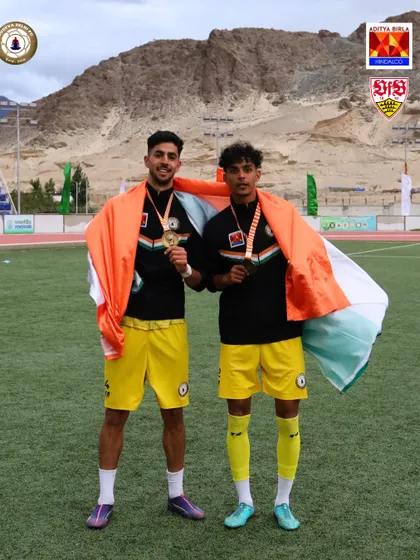 History written in the mountains of Ladakh. Our champions, with an average age of just 17, draped in the Tiranga after winning the Climate Cup. This is a moment for the history books.