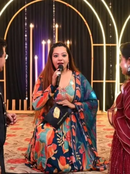Engaging with the parents of the couple during the Sangeet. I make sure to honor the elders and include them in the festivities, making the event a true family affair.