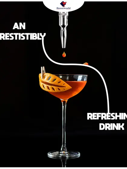 An irresistibly refreshing drink. The artistic orange peel garnish and the single drop of bitters highlight the precision and creativity that go into each of our cocktails.