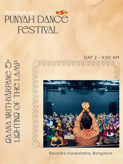 Day 2 begins, just like the first, with a traditional "Gaana Nrithyarpane" and the lighting of the lamp, setting a sacred tone for the day's events.