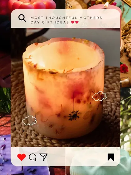 Our ever-lasting Floral Love Shell Candle is a perfect Mother's Day gift. It's a beautiful reminder of your love that she can cherish for years to come, just by replacing the tealight.