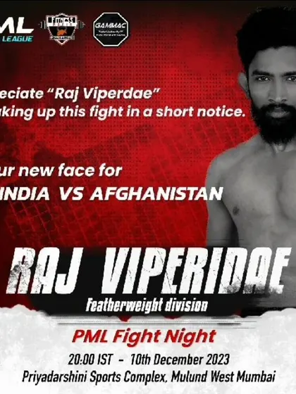 Another version of the fight poster for the PML Fight Night. Taking fights on short notice tests a fighter's readiness and mental fortitude.