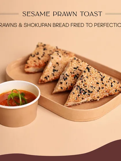 My signature Sesame Prawn Toast is made with in-house shokupan bread and fried to perfection. It's the perfect crunchy and savory bite for your mid-week cravings.