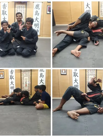 A collage from our kids' BJJ class, showing both instruction and the fun we have on the mats. Learning martial arts as a child builds a strong foundation for life.