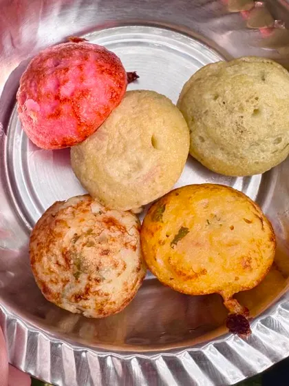 For our Holi celebration, we explored color through food. The children extracted natural dyes from vegetables like beetroot and spinach, which were then used to make these delicious and vibrant paniyarams. It was a feast for the eyes and the taste buds.