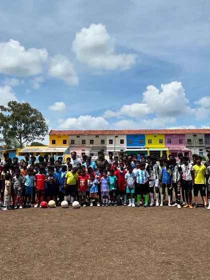 A group photo of all the talented young players who participated in our event at the KGF Champion Grounds. A day filled with excitement and sportsmanship.