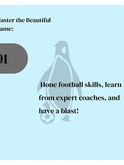 My football camp is the perfect place for your child to hone their skills. With expert coaches, we focus on mastering the game while having a blast.