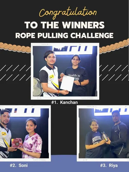 Congratulations to the winners of the Rope Pulling Challenge. Your hard work paid off.