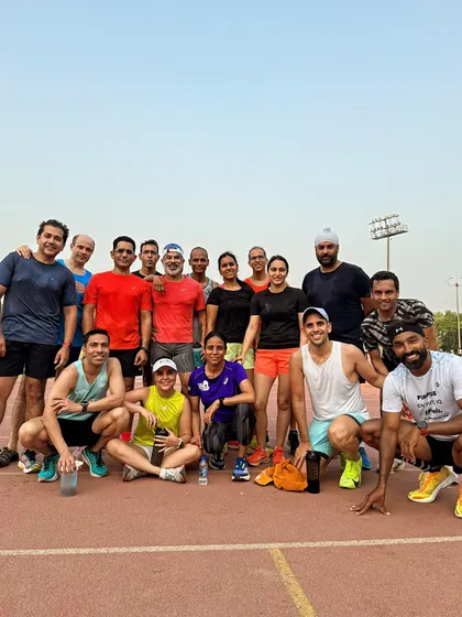 When you have these folks by your side, the impossible becomes possible. A great group photo after a challenging track workout. Teamwork makes the dream work.