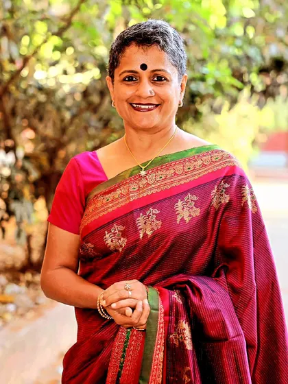 A portrait of me, taken after a student's successful performance. The joy and pride in a guru's heart are immeasurable.