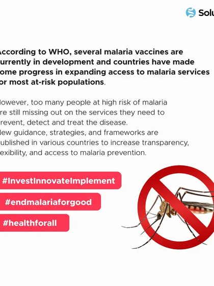 For World Malaria Day, we share information from the WHO on the progress and remaining challenges in combating the disease. This highlights our role in disseminating crucial health information and advocating for investment and innovation.