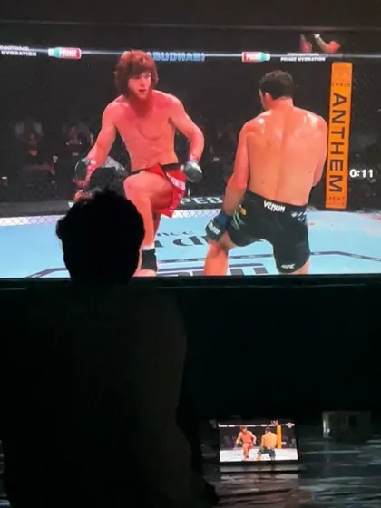 The best way to watch the fights is on a big screen with your squad.