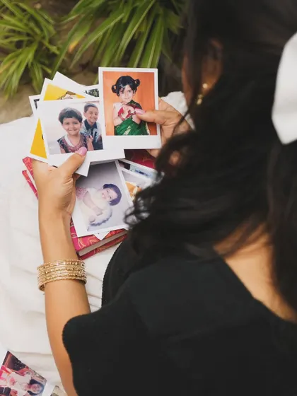 Looking through old photos was a core part of the "Bhavachitrave" music video. Each picture holds a story, a memory, a feeling that I wanted to pour into the song.