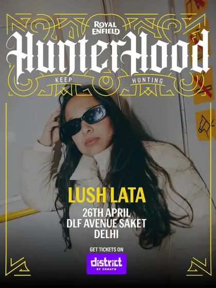 My official poster for the Royal Enfield Hunterhood event. It was my last big show in Delhi before heading out for my summer tour.