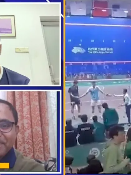 We actively engage with the broader sports community. Here I am during a media interaction with Arjuna Awardee Harinder Pal Singh Sandhu and being interviewed by Sports Adda about our programs.