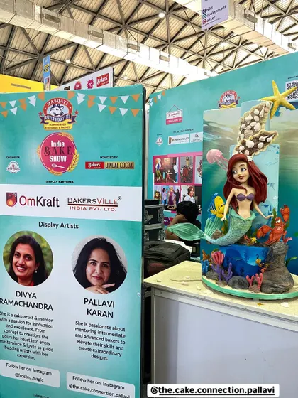 Here is my Ariel display cake showcased at the India Bake Show in Hyderabad. It was a challenge to transport it all the way from Bangalore, but seeing it there made it all worth it!