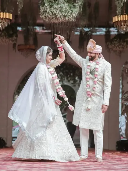 A celebratory dance. We love capturing the spontaneous moments of joy that happen right after the wedding ceremony.