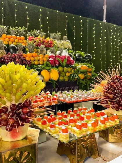 My exotic fruit displays are designed to be the centerpiece of your celebration. This lavish spread features a vibrant assortment of local and imported fruits, artfully arranged to create a visual spectacle that tastes as good as it looks.