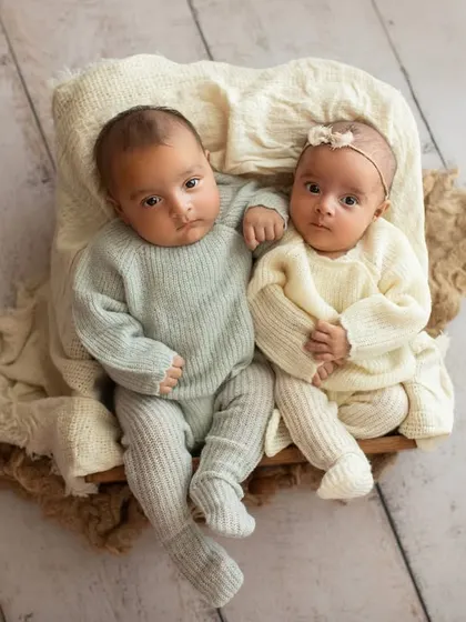 Photographing twins, especially when they are awake, presents a unique challenge. I will teach you the techniques to manage and capture beautiful, connected portraits of two babies at once.