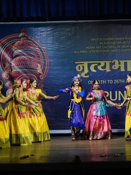 Extensive photo series from our production "Prema Vinod," presented at the Nrutyabharat national contest, highlighting the storytelling of Krishna and the Gopis.