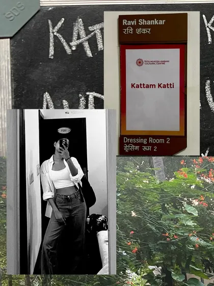 A behind-the-scenes collage from the 'Kattam Katti' tour, from the dressing room to the stage door.