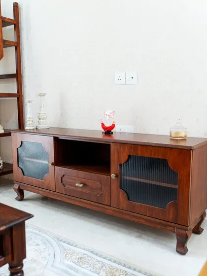 A duplicate image of the TV console from #TheRaghuvaniHome.