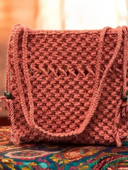This rust-colored bag has such a warm and inviting feel, perfect for any celebration.
