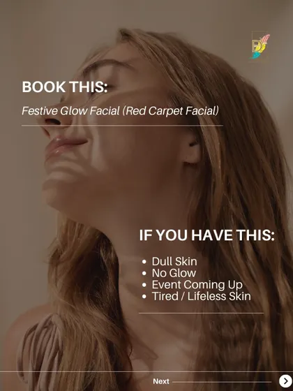 If you have dull skin, no glow, or tired-looking skin, especially before an event, my Festive Glow Facial (also known as a Red Carpet Facial) is the perfect solution. This guide helps you choose the right treatment for your specific concern.