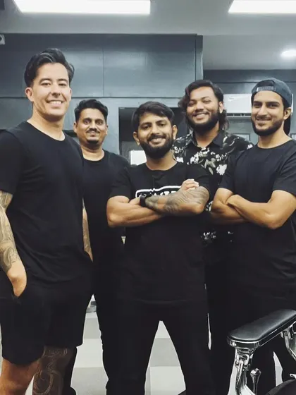 The team at Nomad Barber Mumbai. We're a crew dedicated to providing the best men's grooming experience in the city.