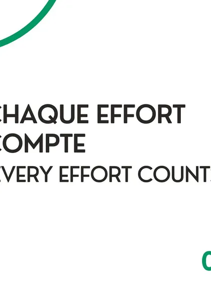 Another great phrase is "Chaque effort compte" (Every effort counts).