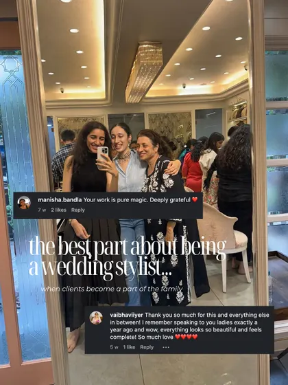 The best part about being a wedding stylist is when clients become a part of the family. These messages of gratitude are what we cherish most.