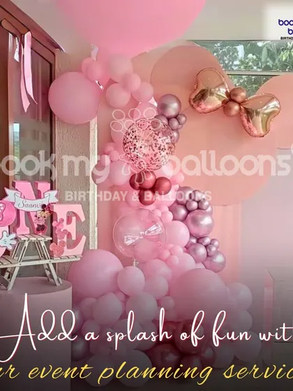 This Minnie Mouse themed first birthday setup is a great example of how we add a splash of fun with our event planning services. The pink decor and cute character details are perfect for a little one.