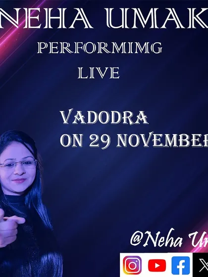A poster for my show in Vadodara. Personal celebrations like birthdays and anniversaries are a core part of my work.