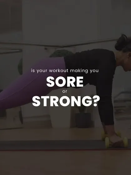 A thought-provoking post asking the crucial question: is your workout making you sore or strong? We focus on the latter.