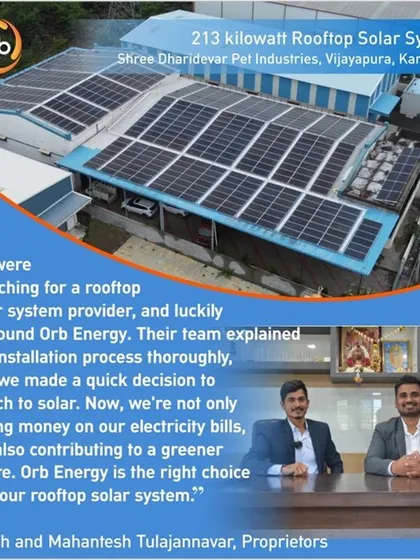 Shree Dharidevar Pet Industries is saving approximately Rs 13 lakhs per annum with their 213-kilowatt rooftop system, achieving a remarkable payback period of just 3 years.