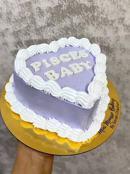 A 'Pisces Baby' bento cake. I can customize these mini cakes with zodiac signs, fun messages, or anything you can think of.