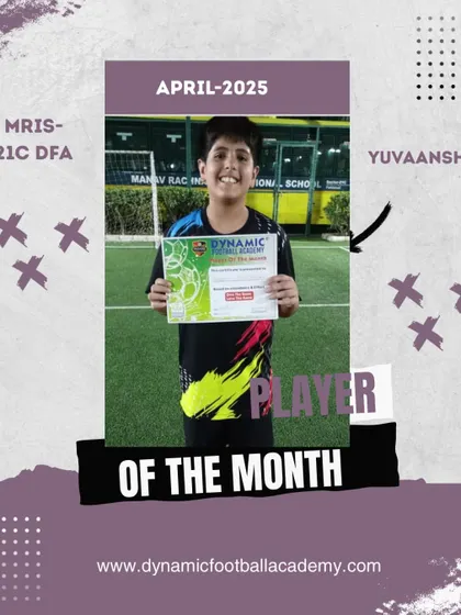Yuvaansh, Player of the Month for April 2025.