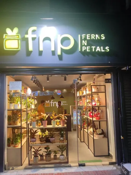 We designed this Ferns N Petals (FnP) retail outlet to be bright, welcoming, and functional. The design ensures products are the hero, with smart shelving and strategic lighting that makes browsing easy for customers and boosts sales.