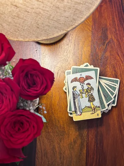 Daily inspiration from the Two of Cups. This card represents partnership and connection, echoing the proverb, "It takes two to tango because a single bracelet doesn’t jingle."