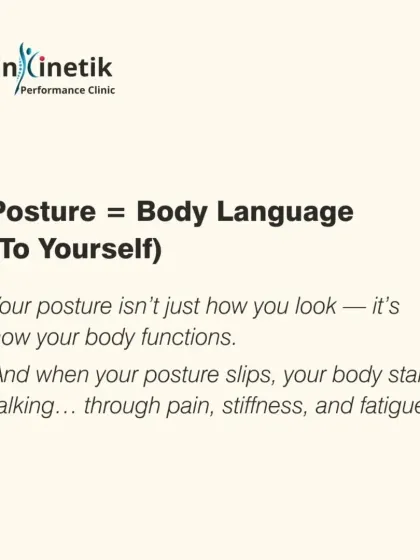 Your posture is your body's language to itself. When your posture slips due to long hours of sitting or scrolling, your body starts talking to you through pain, stiffness, and fatigue.