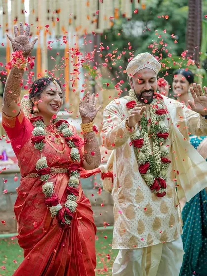 A shower of petals and a stolen kiss. We capture the grand gestures and the small, intimate moments that make your wedding day unforgettable.