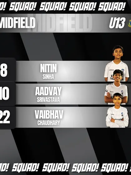 The midfield maestros of our U13 squad, the players who will control the game's rhythm in the Delhi Youth League.