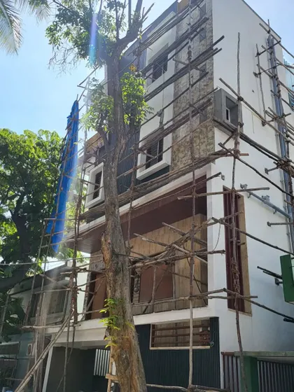Another perspective of the ongoing elevation work.
