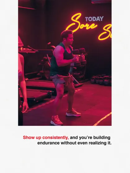 Show up consistently, and you're building endurance without even realizing it. Every class contributes to your overall stamina and strength.