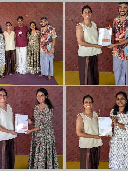 A collage from our wholesome Yin Yoga journey in Varkala. It was a week of deep learning, connection, and well-being for this wonderful group.