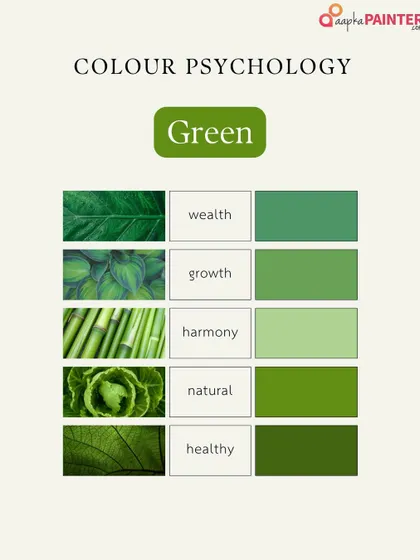 Green connects to nature, growth, and harmony. It's a healthy and natural choice that can bring a sense of calm and wealth to your space.