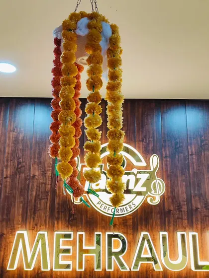 Marigold garlands hanging in our academy for a festive occasion. These small touches make our space feel warm and traditional.